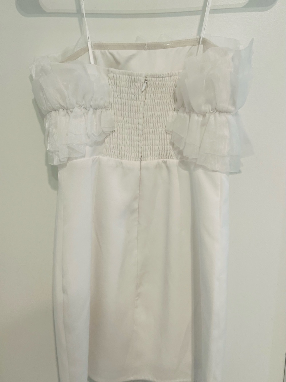 Lulu's White Strapless Ruffle Mini Dress - Picture 6 of 6